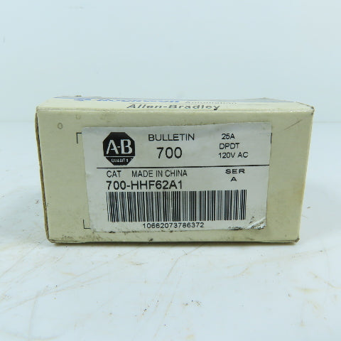 Allen-Bradley 700-HHF62A1 25A DPDT General Purpose Power Relay 120VAC
