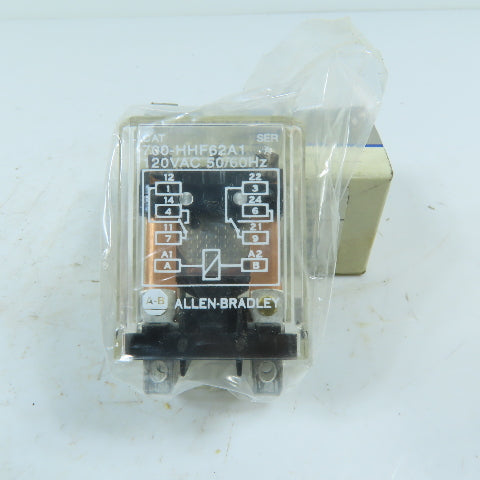 Allen-Bradley 700-HHF62A1 25A DPDT General Purpose Power Relay 120VAC