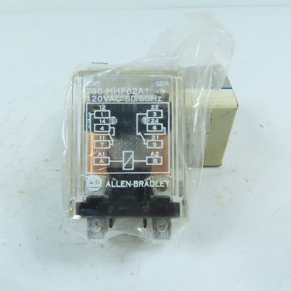Allen-Bradley 700-HHF62A1 25A DPDT General Purpose Power Relay 120VAC