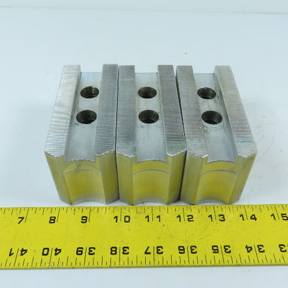 Dillon APBI 12 Serrated Aluminum Lathe Chuck Soft Jaw Set 4-1/2" x 2" x 2-1/2"