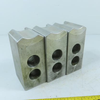 Dillon APBI 12 Serrated Aluminum Lathe Chuck Soft Jaw Set 4-1/2" x 2" x 2-1/2"