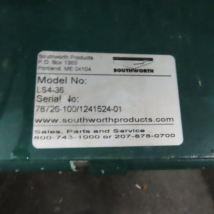 Southworth LS4-36 2 Ton 4000LB Rotating Scissor Lift Table 48" x 48" 115V 1Ph