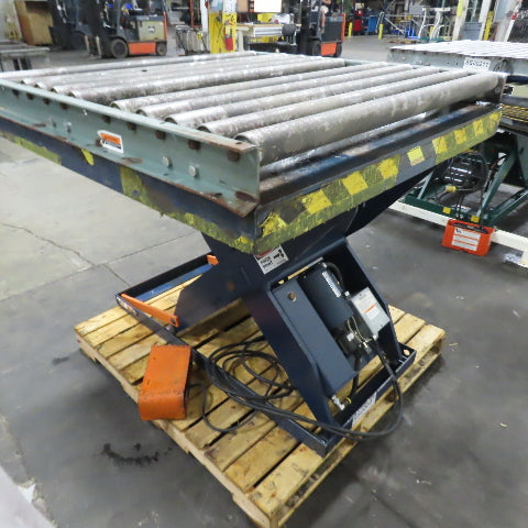 1.5 Ton* 3000lb 48" x 48" Electric Scissor Lift Table 115V 1Ph 46" Max W/Rollers
