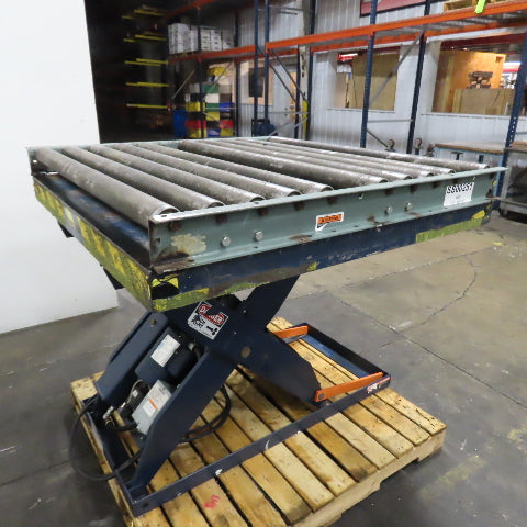 1.5 Ton* 3000lb 48" x 48" Electric Scissor Lift Table 115V 1Ph 46" Max W/Rollers