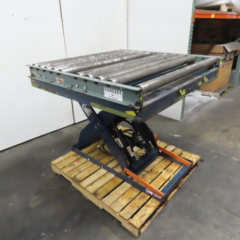 1.5 Ton* 3000lb 48" x 48" Electric Scissor Lift Table 115V 1Ph 46" Max W/Rollers