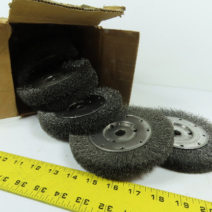 Osborn 21585 6" x 5/8" x .104x1/2-5/8" Wire Brush Wheel 6000RPM Lot Of 8