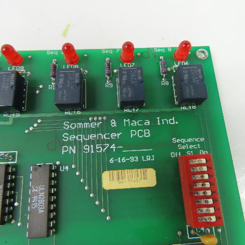 Sommer & Maca Ind. 91574 Sequencer Control PCB Control Circuit Board