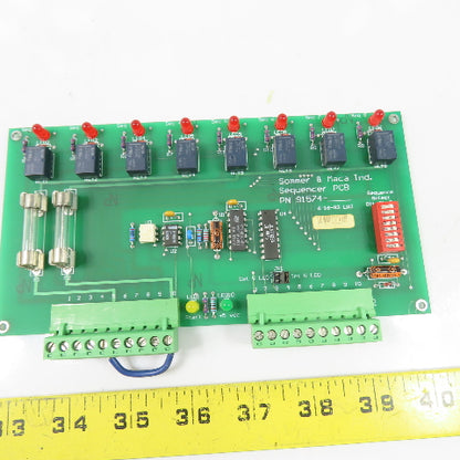 Sommer & Maca Ind. 91574 Sequencer Control PCB Control Circuit Board