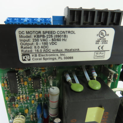 KB Electronics KBPB-225 8A DC Motor Speed Control 230VAC In 0-180VDC Out