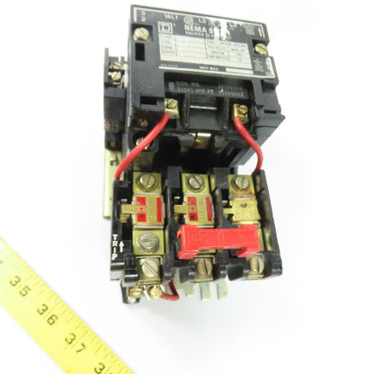 Square D 8536SC03 3-Pole NEMA Size 1 Motor Starter 120V Coil 600VAC
