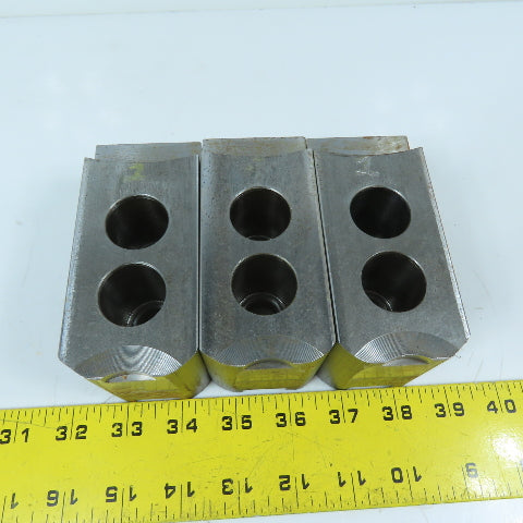 Dillon PS112 12" 3 Jaw Chuck Jaw Set Serrated 1/16" 90° 4-1/2" x 2" x 2-1/2"