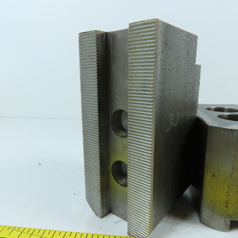 Dillon PS112 12" 3 Jaw Chuck Jaw Set Serrated 1/16" 90° 4-1/2" x 2" x 2-1/2"