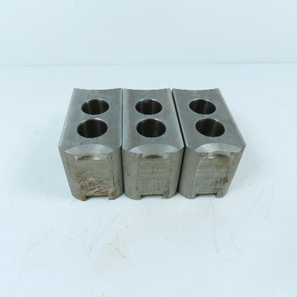 Dillon PS112 12" 3 Jaw Chuck Jaw Set Serrated 1/16" 90° 4-1/2" x 2" x 2-1/2"