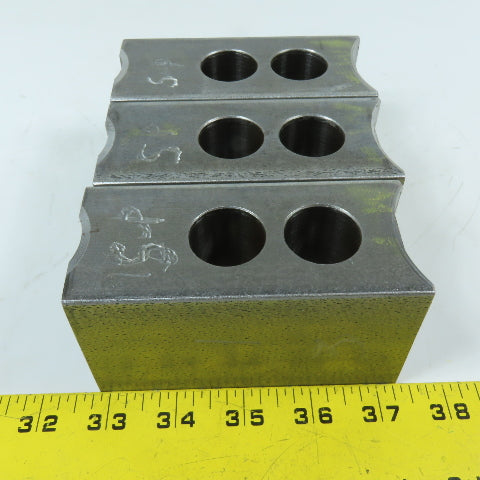 Dillon PBI12 12" 3 Jaw Chuck Jaw Set Serrated 1/16" 90° 4-1/2" x 2" x 2-1/2"