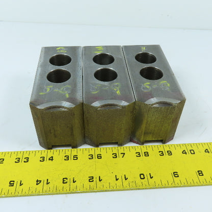 Dillon PBI12 12" 3 Jaw Chuck Jaw Set Serrated 1/16" 90° 4-1/2" x 2" x 2-1/2"