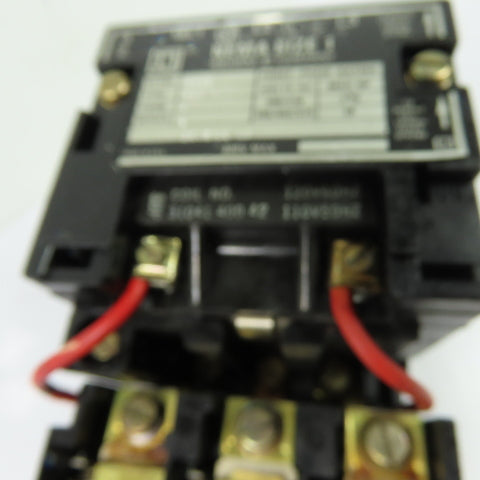 Square D 8536SCO3S 3-Pole NEMA Size 1 Motor Starter 120V Coil 600VAC