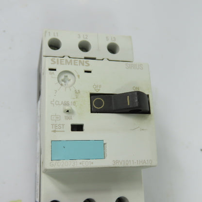 Siemens 3RT1016-1BB41 3RV1011-1HA10 5.5-8A Motor Starter Protector 690V