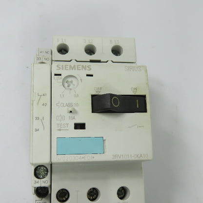 Siemens 3RT1016-1BB41 3RV1011-0KA10 0.9-1.25A Motor Starter Protector 690V