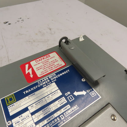 Square D SK5271S Ser A Class 9070 Disconnect Transformer Pri 230/460V Sec 115V