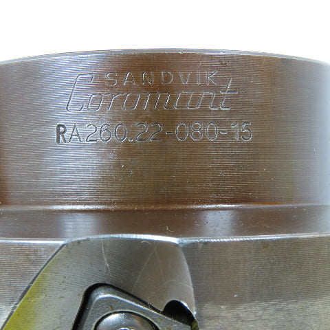 Sandvik Coromant RA260.22-080-15 80mm 6-Insert Indexable Face Mill Cutter