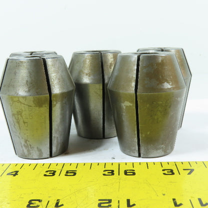 55165 3/8-1" Series ZZ Double Taper Collet 3/8, 7/16, 1/2, 9/16, 5/8" Lot Of 5