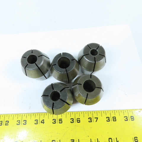 55165 3/8-1" Series ZZ Double Taper Collet 3/8, 7/16, 1/2, 9/16, 5/8" Lot Of 5