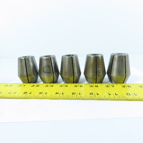 55165 3/8-1" Series ZZ Double Taper Collet 3/8, 7/16, 1/2, 9/16, 5/8" Lot Of 5