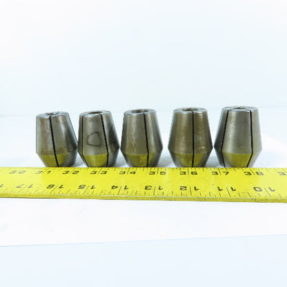 55165 3/8-1" Series ZZ Double Taper Collet 3/8, 7/16, 1/2, 9/16, 5/8" Lot Of 5