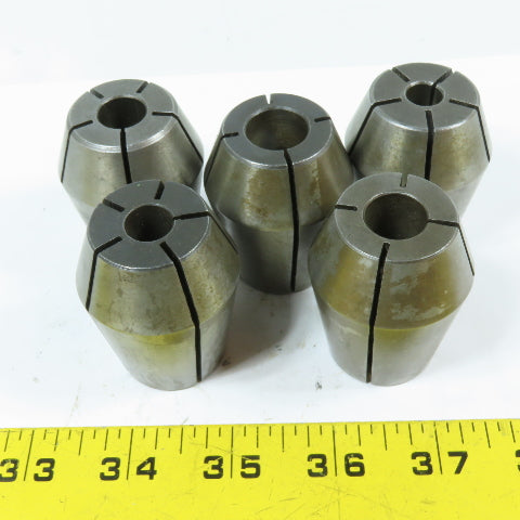 55165 3/8-1" Series ZZ Double Taper Collet 3/8, 7/16, 1/2, 9/16, 5/8" Lot Of 5