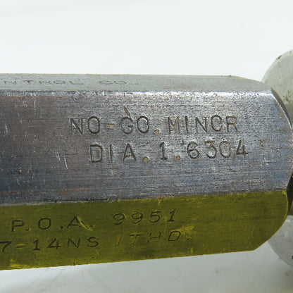 Size Control Co. 1.7-14NS Minor Diameter GO/NO-GO Thread Inspection Plug Gage
