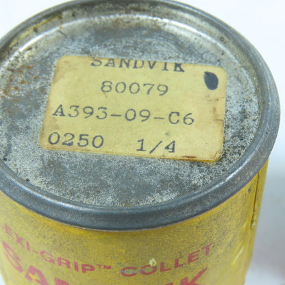Sandvik 80079 A393-09-C6 1/4" C6 Series Flexi-Grip Spring Collet