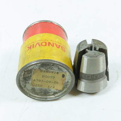 Sandvik 80079 A393-09-C6 1/4" C6 Series Flexi-Grip Spring Collet