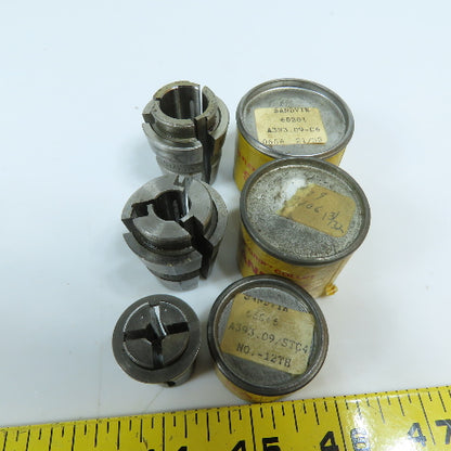 Sandvik C6 Flexi-Grip Spring Collet 3/8", 11/16", 1/2" 13/32" ETC Misc Lot Of 12