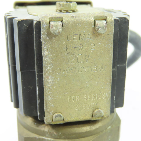 DEMA 41-9-2 120V 3/4" NPT Brass Solenoid Valve