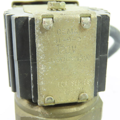 DEMA 41-9-2 120V 3/4" NPT Brass Solenoid Valve