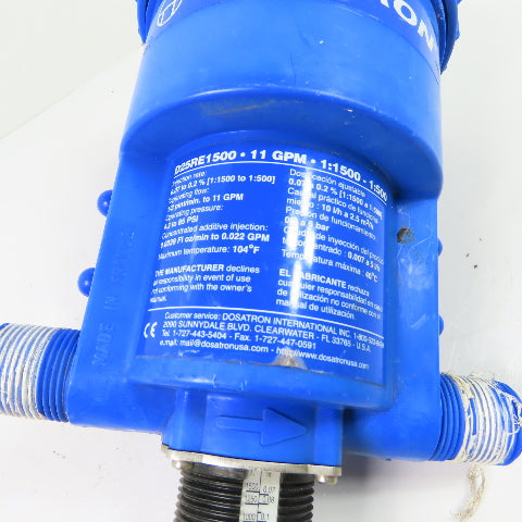 Dosatron D25RE1500 11GPM Water Dosing Injector Pump 1:1500-1:500