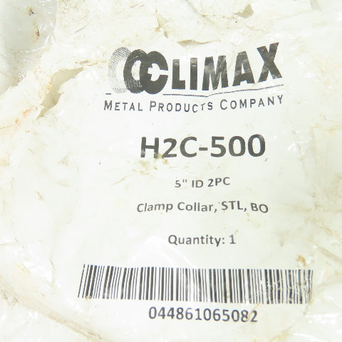 Climax H2C-500 5" ID 2-Piece Steel Clamp Collar 6-1/4" OD x 7/8" Wide