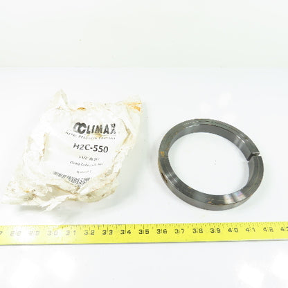 Climax H2C-550 5-1/2" ID 2-Piece Clamp Shaft Collar Steel 6-3/4" OD x 7/8" Wide
