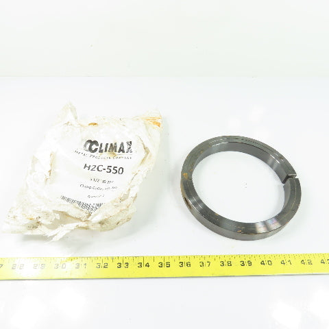 Climax H2C-550 5-1/2" ID 2-Piece Clamp Shaft Collar Steel 6-3/4" OD x 7/8" Wide
