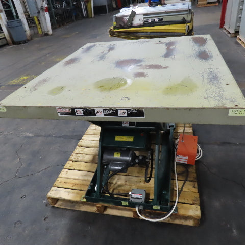 Southworth LS2-36 54" x 42" 2000LB Hydraulic Scissor Lift Table 115V 1PH 43" Max