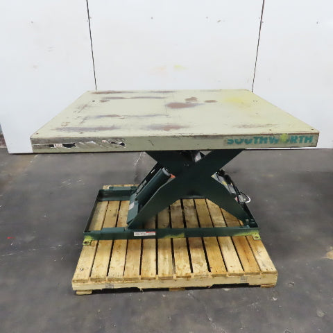 Southworth LS2-36 54" x 42" 2000LB Hydraulic Scissor Lift Table 115V 1PH 43" Max