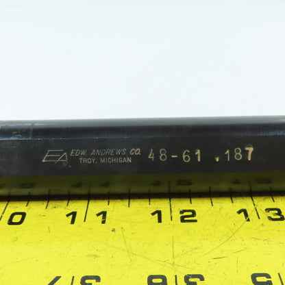 Edward Andrews 48-61 .187" Bore Boring Bar Sleeve Tool Holder Bushing 1" Shank