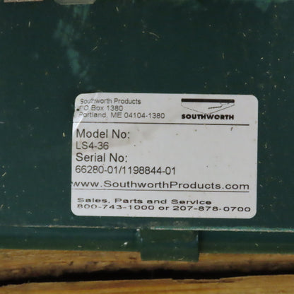 Southworth LS4-36 48" x 48" 4000LB Hydraulic Scissor Lift Table 115V 1PH