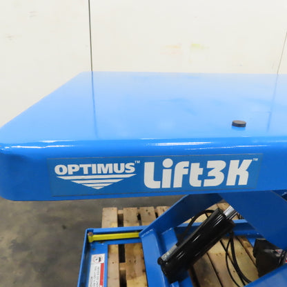 Bishamon L3K-3648 48" x 36" 3000LB Hydraulic Scissor Lift Table 115V 1PH