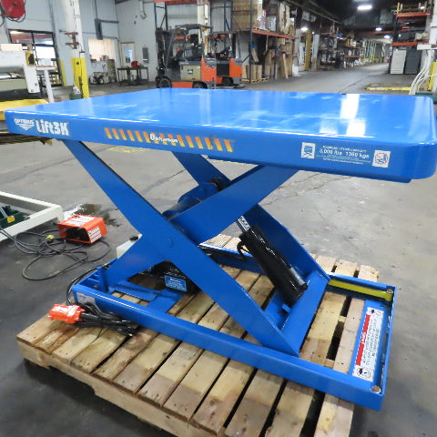 Bishamon L3K-3648 48" x 36" 3000LB Hydraulic Scissor Lift Table 115V 1PH