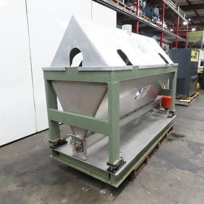 25 Cu Ft Stainless Steel Dosing Mixing Screw Auger Material Hopper W/Load Cells