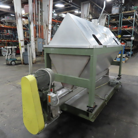 25 Cu Ft Stainless Steel Dosing Mixing Screw Auger Material Hopper W/Load Cells