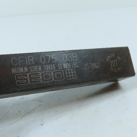 SECO CFIR 075 03B 3/4" Right-Hand Indexable Grooving/Cut-Off Lathe Tool Holder