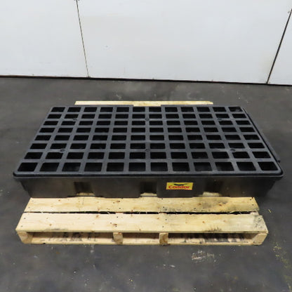 Condor 2 Drum Plastic Spill Containment Deck Pallet 30 Gallon Capacity