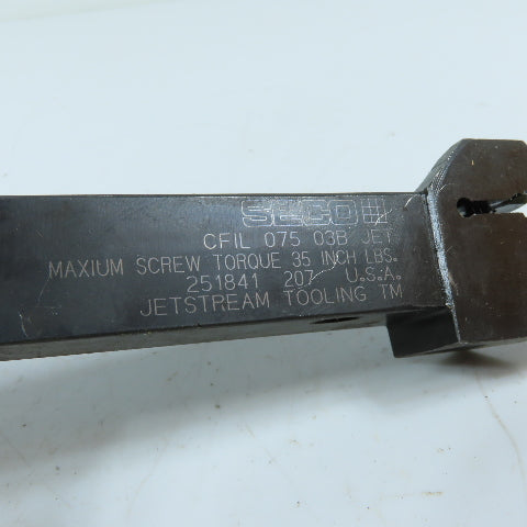 Seco CFIL07503BJET 3/4" Indexable Cut-Off/Grooving Lathe Tool Holder